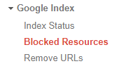 Blocked resources section on Google Search Console